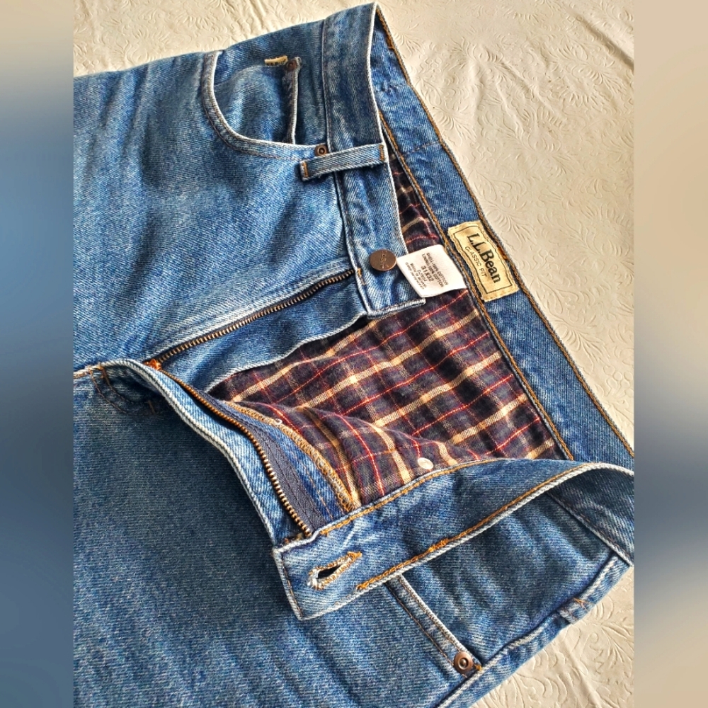 L.L Bean flannel lined jeans 31 x 32 straight